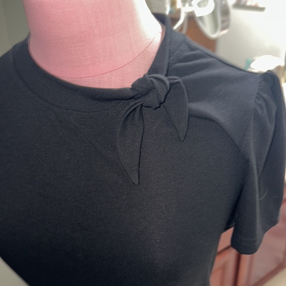 Unique Vintage 1950s Black Bow Sweetie Top - Picture 2 of 6